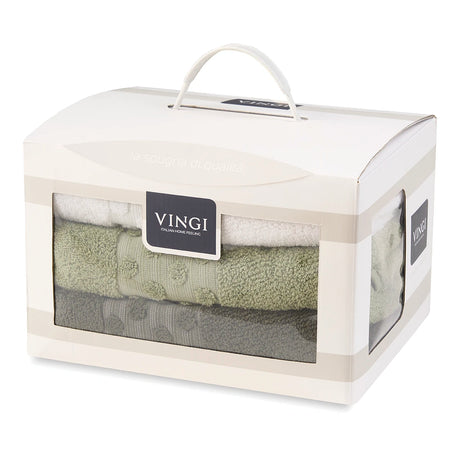 Set 3 Asciugamani Viso e 3 Ospite PUNTO – Vingi