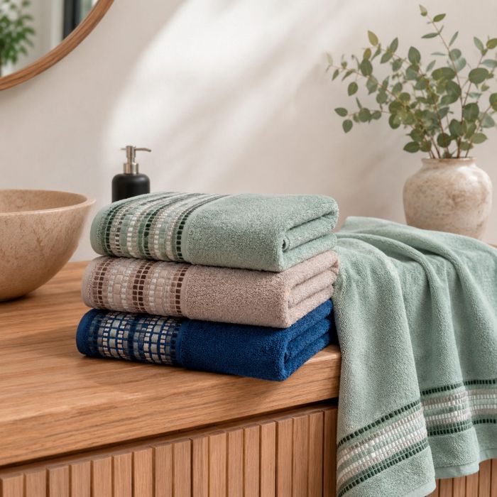 Set Asciugamani 3 Viso + 3 Ospite Bali 100% Cotone - Maestri Cotonieri Home