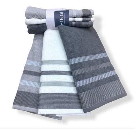 Set 3 Asciugamani Viso o 3 Ospite MULTICOLOR – Vingi