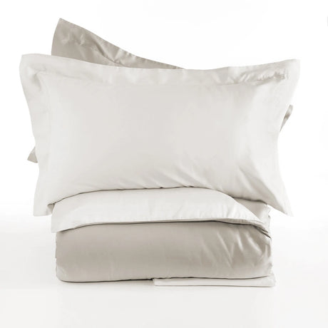 Completo Copripiumino Antibes Matrimoniale in Raso di Puro Cotone 200 TC – Via Roma 60