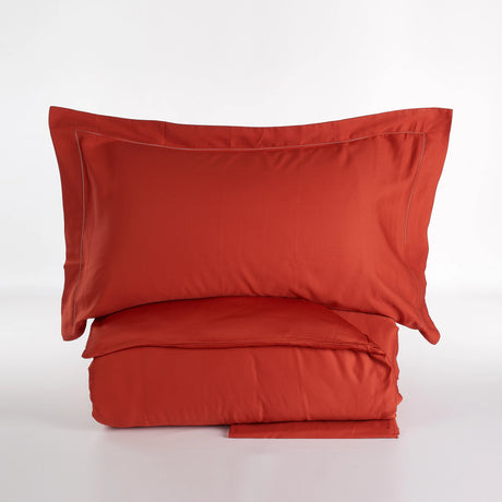 Completo Copripiumino Matrimoniale in Raso di Cotone Chantal – 200 Fili TC – Via Roma 60