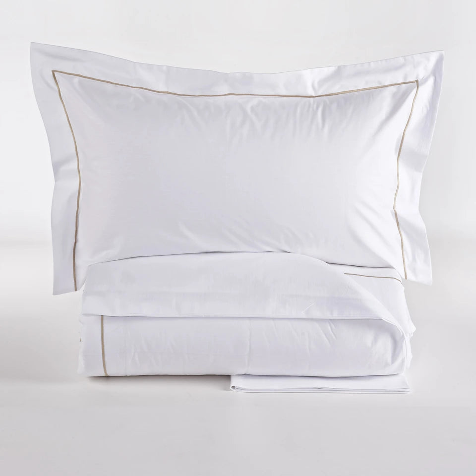 Completo Copripiumino Percalle Luxury Matrimoniale 200 TC in Puro Cotone – Via Roma 60