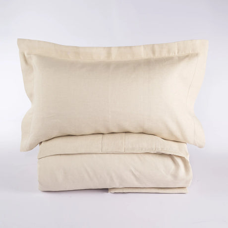 Completo Copripiumino Sharm Matrimoniale in 100% Lino Stone Wash – Via Roma 60