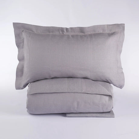 Completo Copripiumino Sharm Matrimoniale in 100% Lino Stone Wash – Via Roma 60