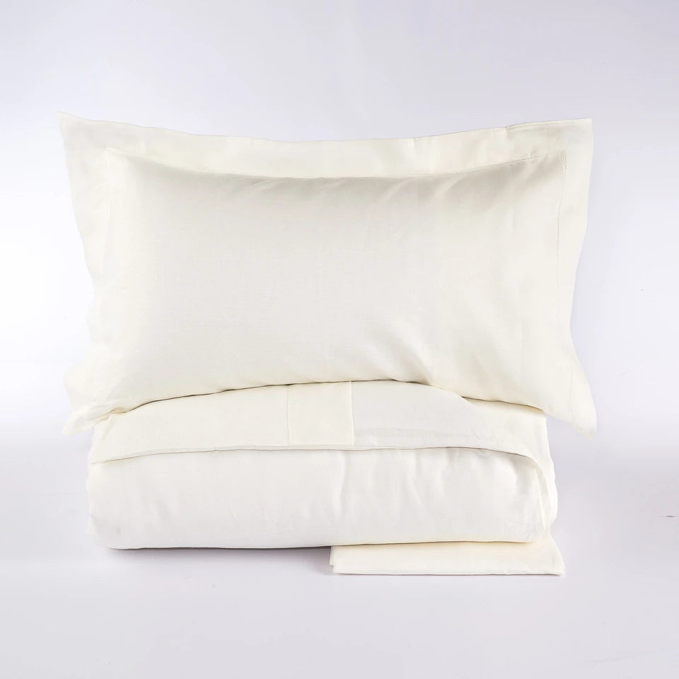 Completo Copripiumino Sharm Matrimoniale in 100% Lino Stone Wash – Via Roma 60