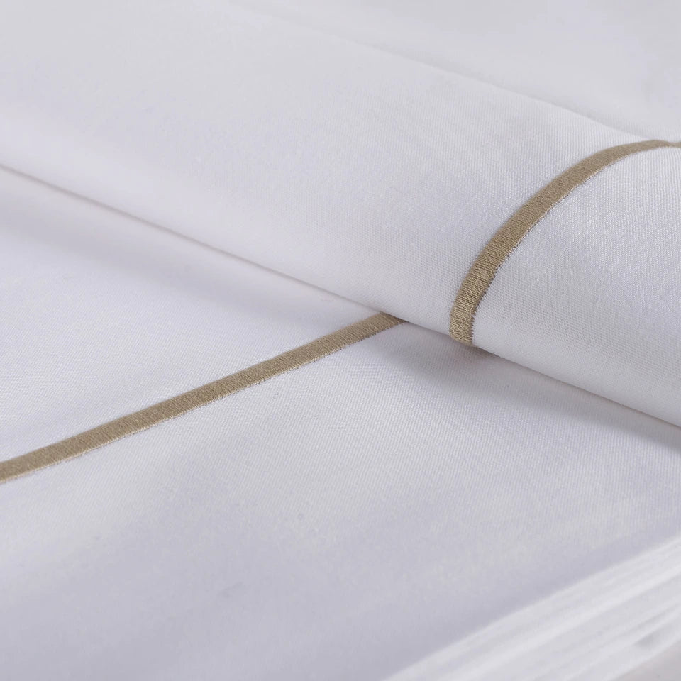 Completo Lenzuola Percalle Luxury Matrimoniale 200 TC in Puro Cotone – Via Roma 60