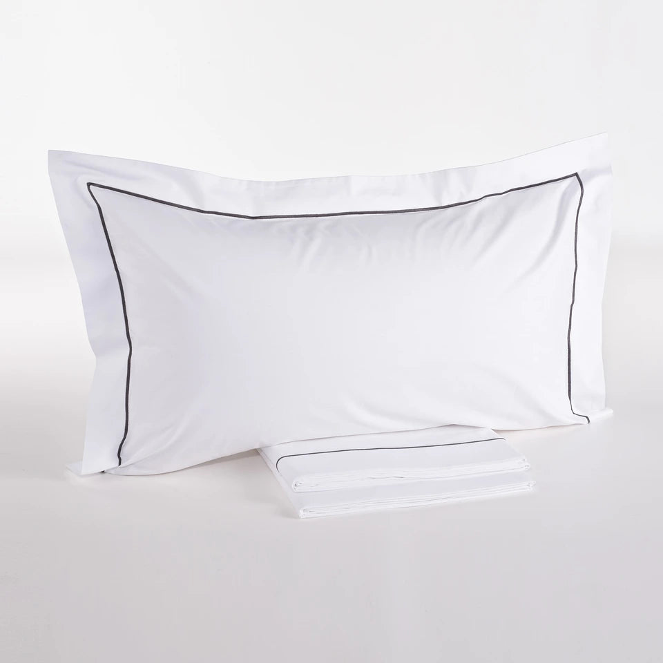 Completo Lenzuola Percalle Luxury Matrimoniale 200 TC in Puro Cotone – Via Roma 60