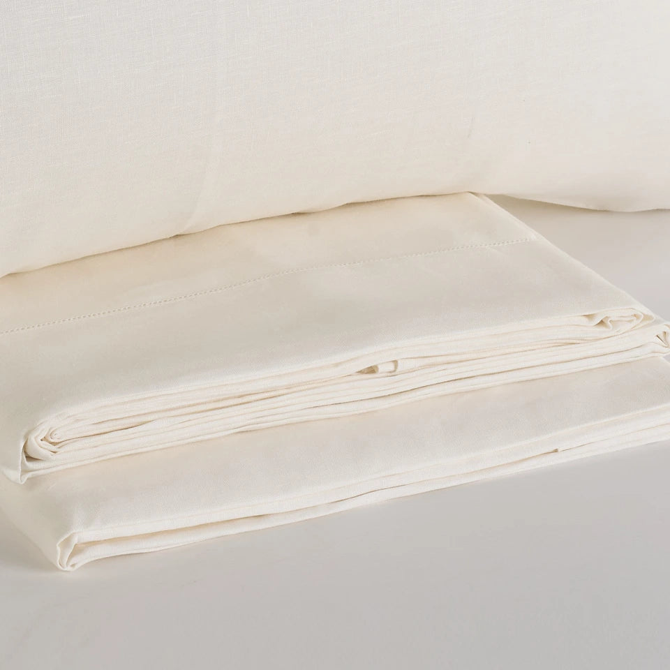 Completo Lenzuola Sharm Matrimoniale in 100% Lino Stone Wash – Via Roma 60– Via Roma 60