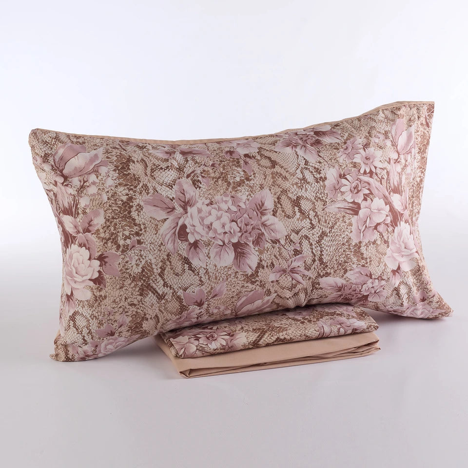 Completo Lenzuola SKIN ROSE No Stiro Tekno Time® – Made in Italy - Maè by Via Roma 60