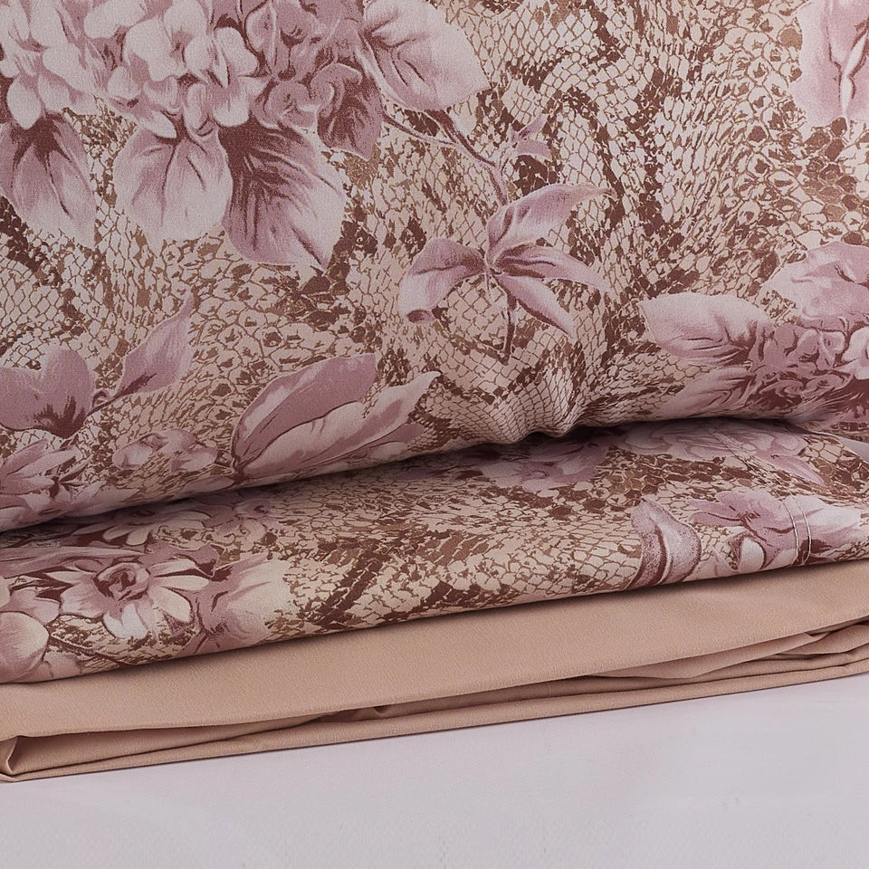 Completo Lenzuola SKIN ROSE No Stiro Tekno Time® – Made in Italy - Maè by Via Roma 60