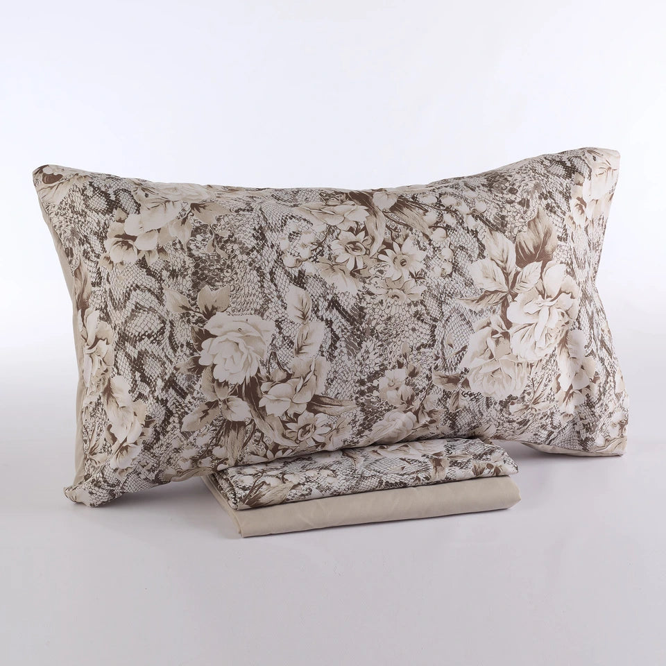 Completo Lenzuola SKIN ROSE No Stiro Tekno Time® – Made in Italy - Maè by Via Roma 60