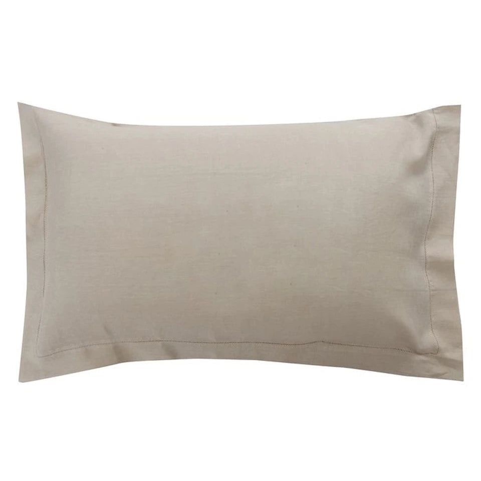 Coppia di Federe Sharm in 100% Lino Stone Wash Colore Sabbia – Via Roma 60