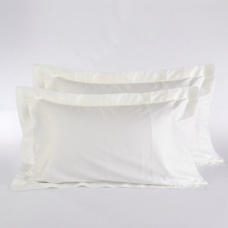 Coppia Federe 4 Volani in Raso di Puro Cotone Tiffany Basic - Via Roma 60