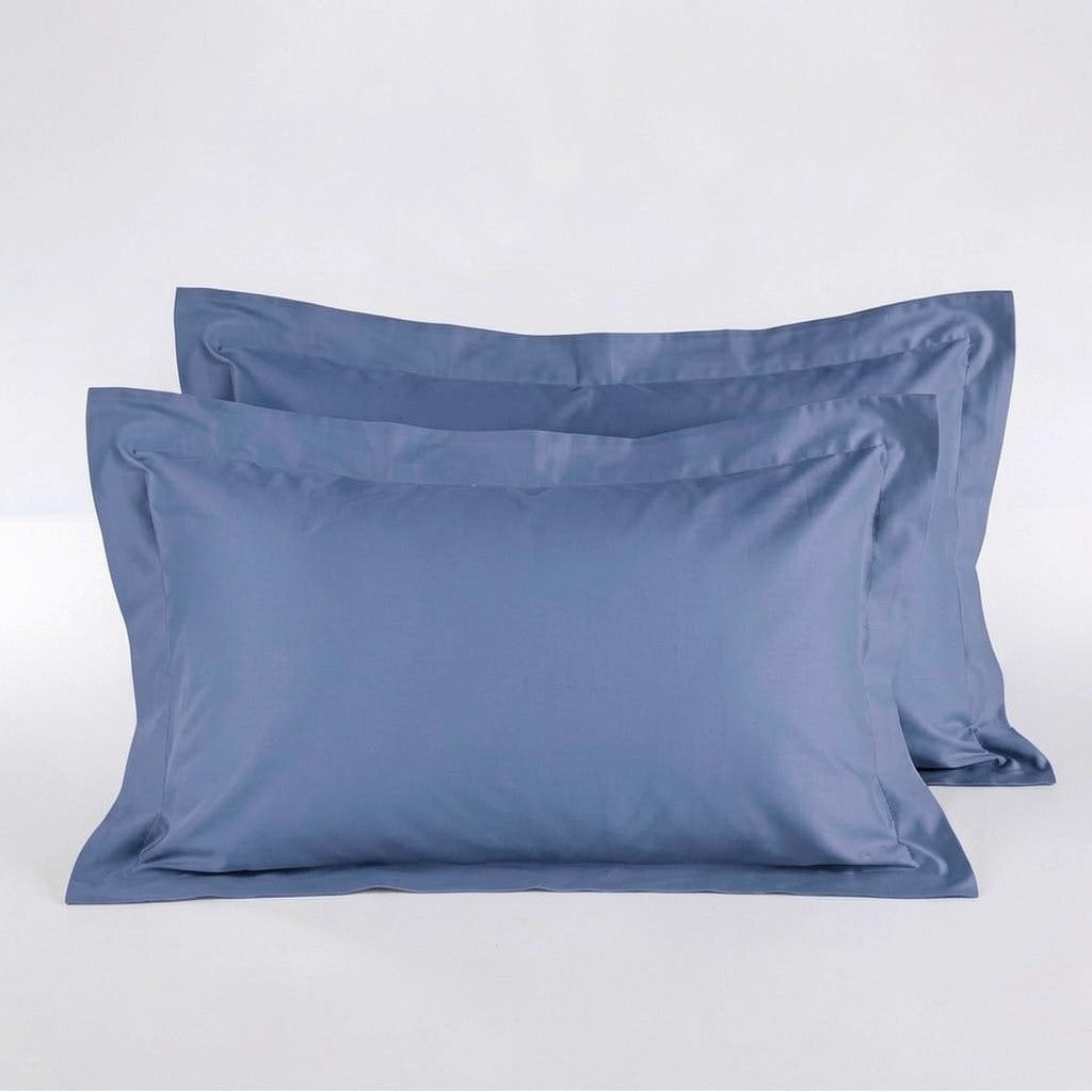 Coppia Federe 4 Volani in Raso di Puro Cotone Tiffany Basic - Via Roma 60