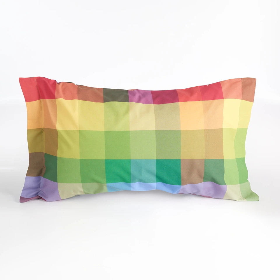 Federa Singola con Volani Oxford Quadro Color 50x80 cm Maè - Via Roma 60