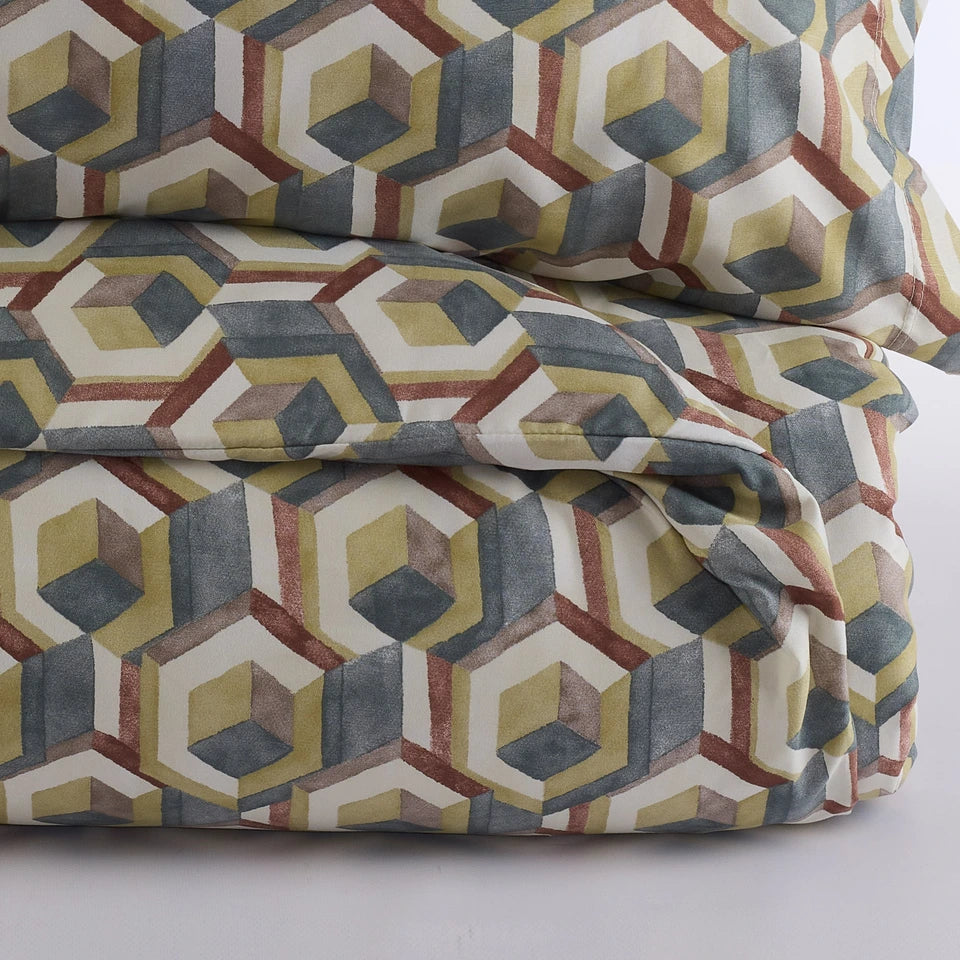 Parure Copripiumino CUBI No Stiro Tekno Time® – Made in Italy - Maè by Via Roma 60