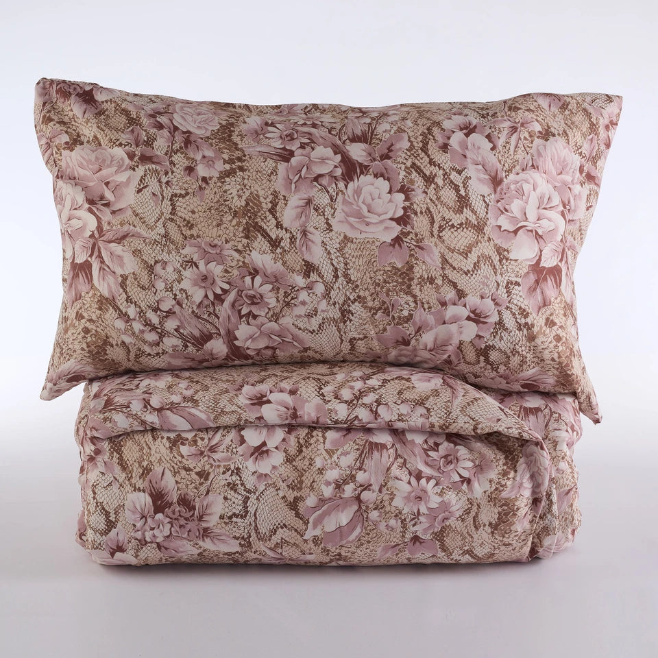 Parure Copripiumino SKIN ROSE No Stiro Tekno Time® – Made in Italy - Maè by Via Roma 60