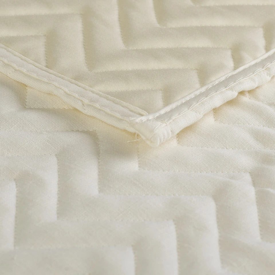 Trapuntino Quilt Sharm Matrimoniale in 100% Lino Stone Wash – Via Roma 60