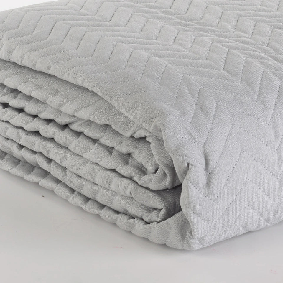 Trapuntino Quilt Sharm Matrimoniale in 100% Lino Stone Wash – Via Roma 60