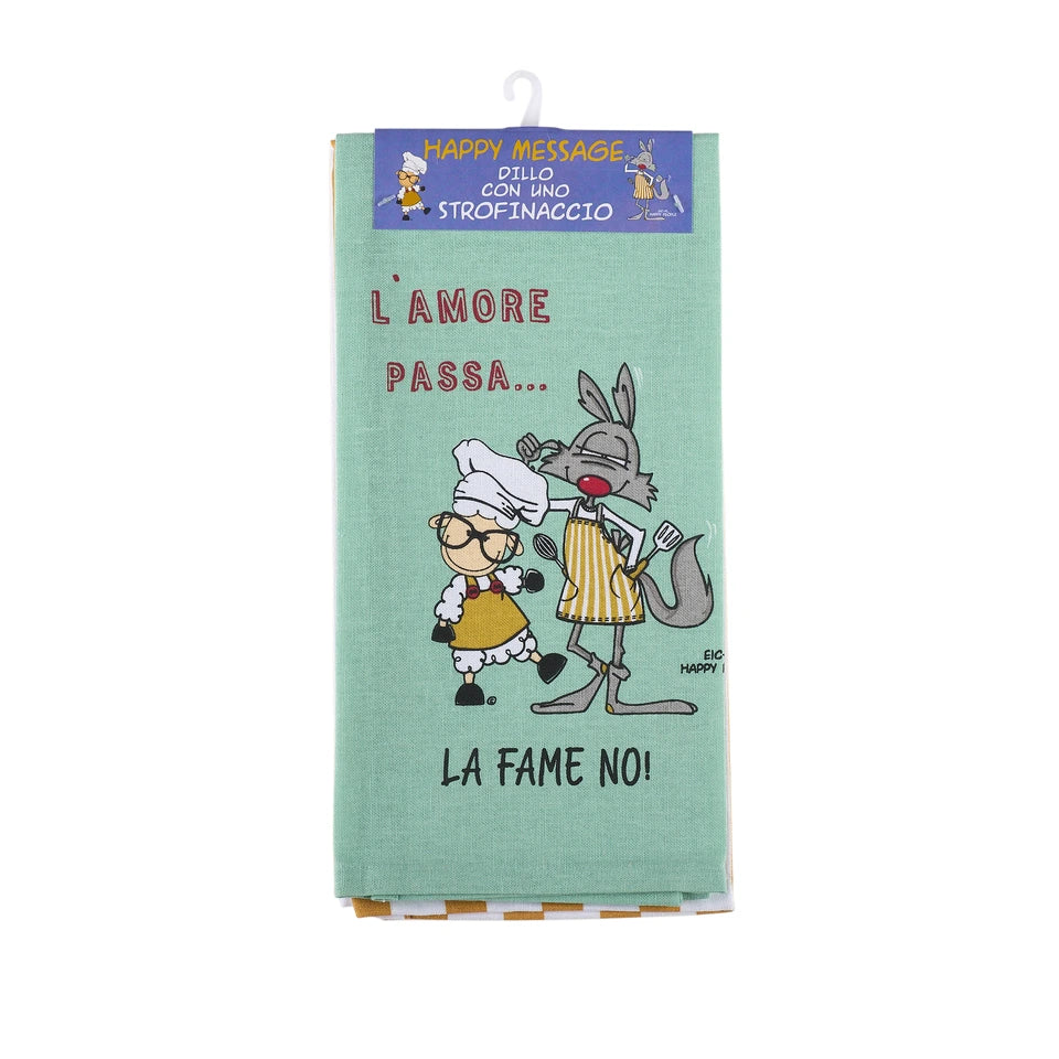 Coppia strofinacci Fame - Happy People