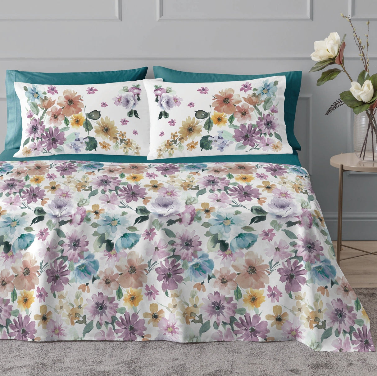 Completo Letto In Cotone Garden - Linea Oro