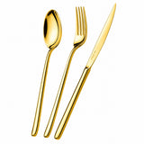 Set 24 Posate Chery Oro Acciaio Inox 18/10 PVD Lucido in Scatola Vetrina - Domus&Design