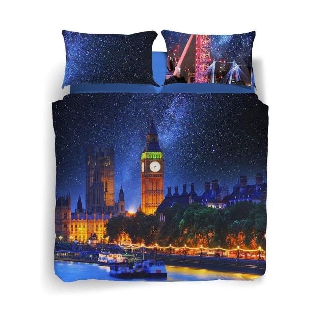 Completo Copripiumino Magical London  Sogni di Viaggio Caleffi – Matrimoniale Cotone