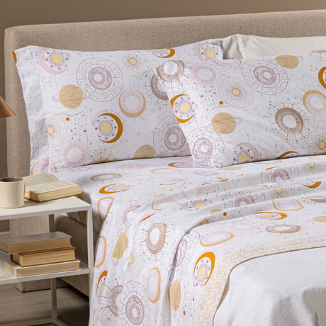 Completo Lenzuola Luna in Flanella Matrimoniale – Caleffi