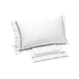 Completo Lenzuola In Raso Di Cotone 200 TC Luxor Matrimoniale  - Caleffi