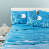 Completo Lenzuola In Cotone Palm Spring - Caleffi