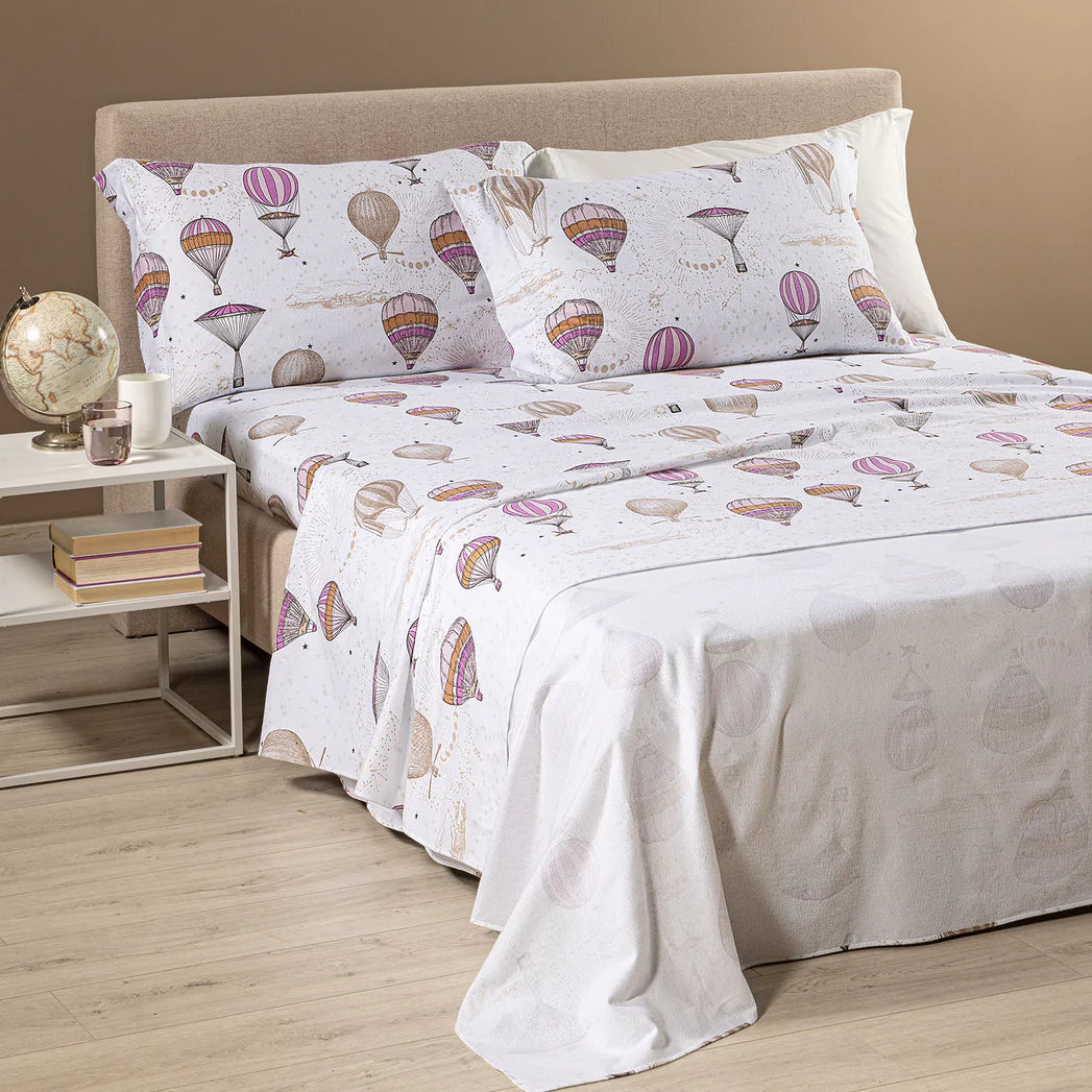 Completo Lenzuola VOLO in Flanella Matrimoniale – Caleffi