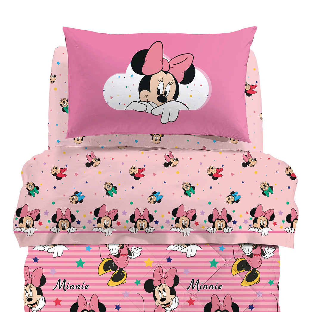 Completo lenzuola Minnie Rainbow Disney una piazza e mezza by Caleffi