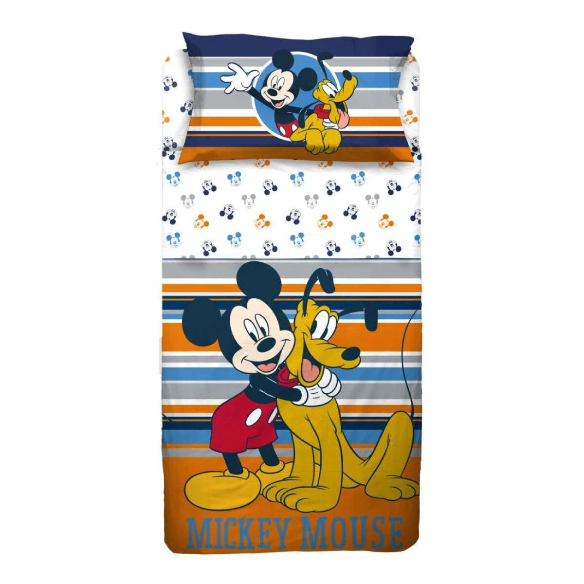 Completo Lenzuola Copriletto Mickey Mouse Singolo - Disney