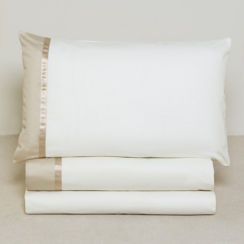Completo Lenzuola PERLIER in raso di cotone by Battaglia