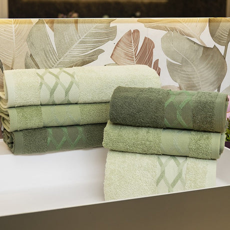 Set Asciugamani 3+3 Edra Jacquard - Neìth
