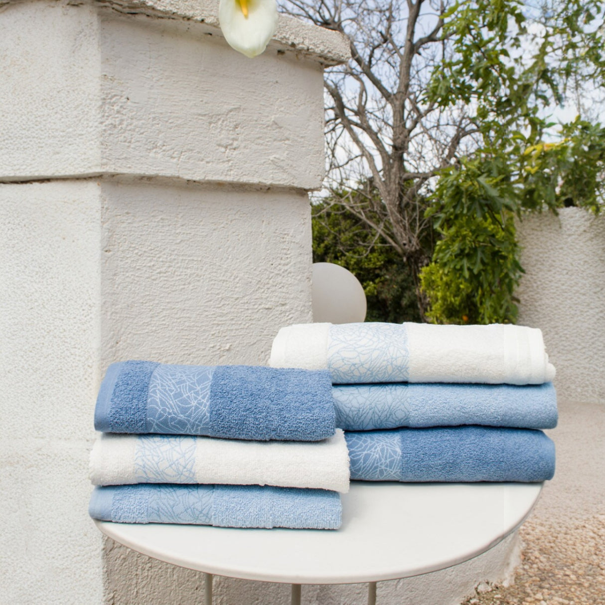 Set Asciugamani 3+3 Flavia Jacquard - Neìth