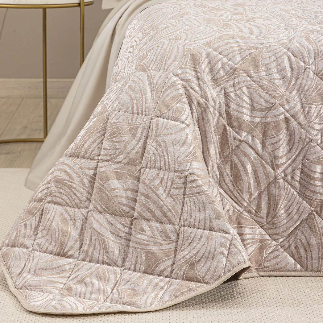 Trapuntino In Raso Jacquard Apollo Matrimoniale - Caleffi