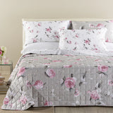 Copriletto Trapuntato Bella Rosa In Raso Di Cotone 200 T.C. Matrimoniale - Caleffi