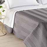 Copriletto Trapuntato Continental In Raso Di Cotone 300 T.C. Matrimoniale - Caleffi