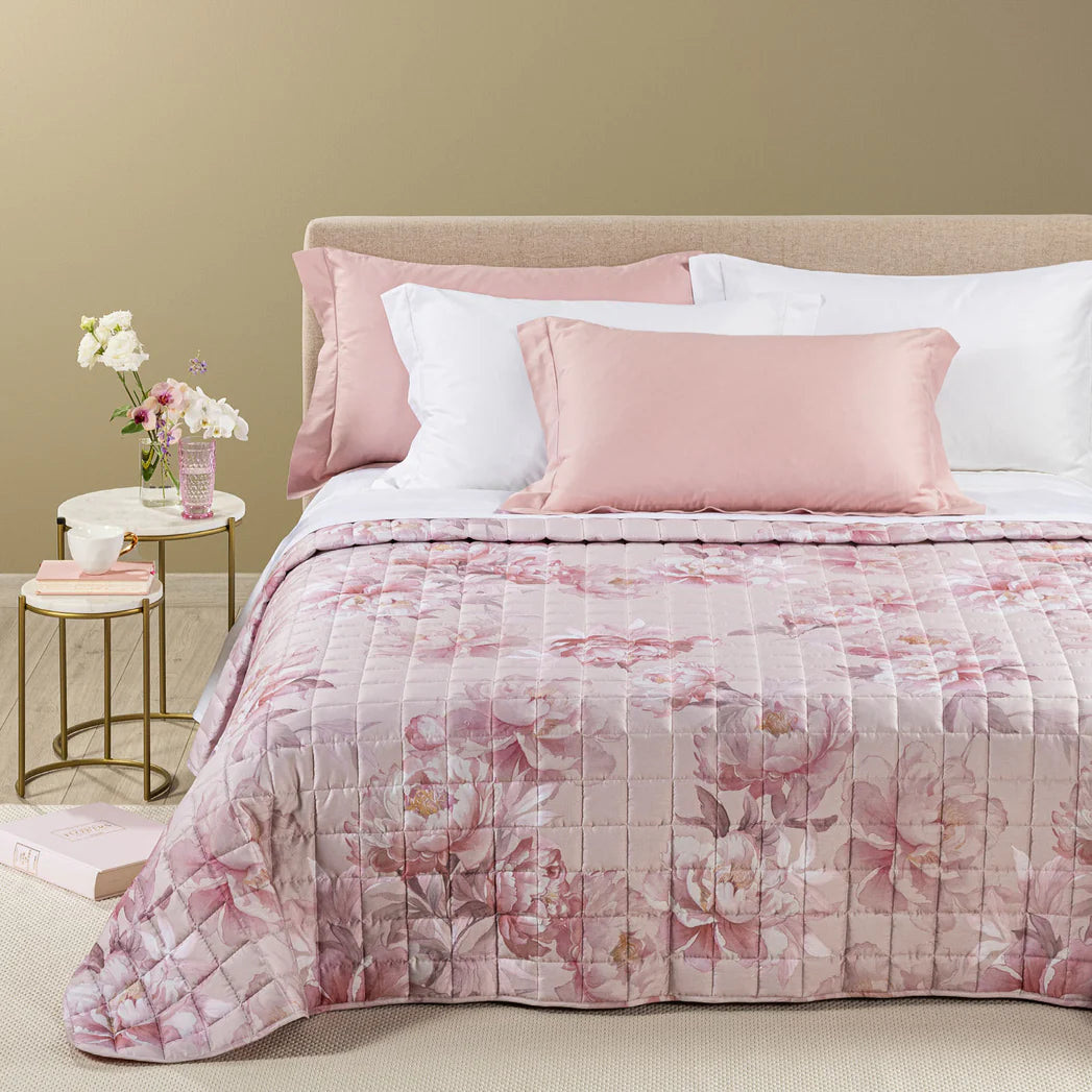 Copriletto Trapuntato Eloise In Raso Di Cotone 200 T.C. Matrimoniale - Caleffi