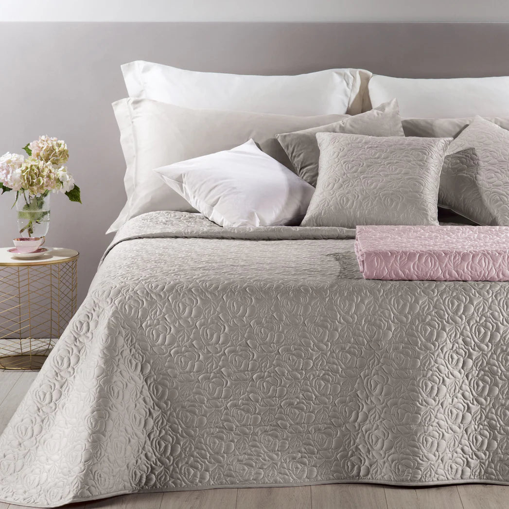 Copriletto Trapuntato In Raso Di Cotone Patricia Matrimoniale - Caleffi