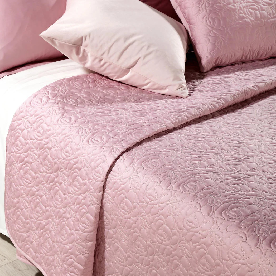 Copriletto Trapuntato In Raso Di Cotone Patricia Matrimoniale - Caleffi