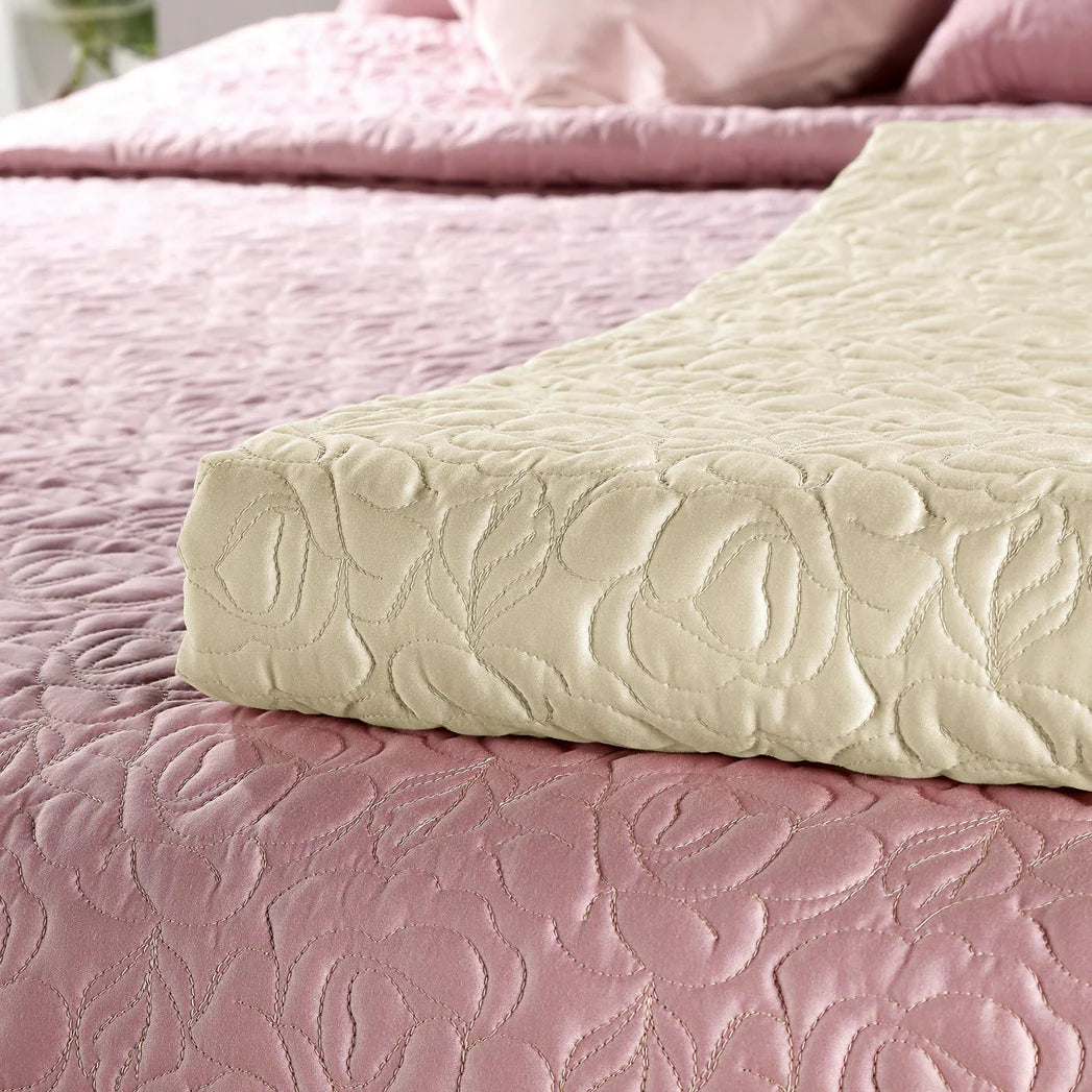 Copriletto Trapuntato In Raso Di Cotone Patricia Matrimoniale - Caleffi