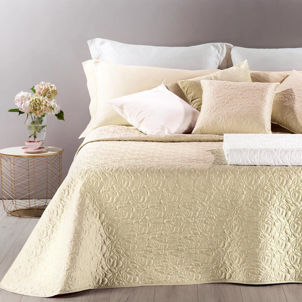 Copriletto Trapuntato In Raso Di Cotone Patricia Matrimoniale - Caleffi
