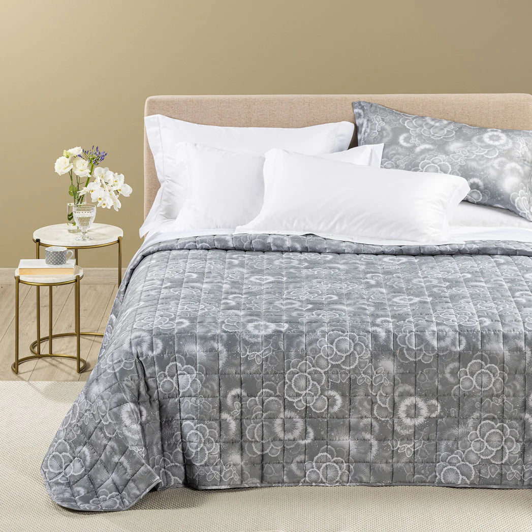 Copriletto Trapuntato Eloise In Raso Di Cotone 200 T.C. Matrimoniale - Caleffi