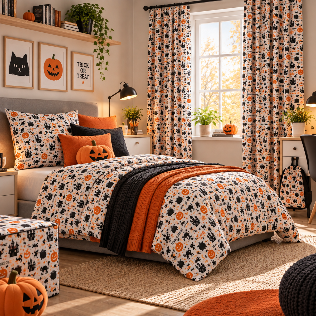 Copripiumino Stampa 3D Halloween con Federe Coordinate - Magilù