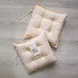 Set 2 Coprisedia India Maestri Cotonieri Home in Cotone con Fettucce 43x43 cm