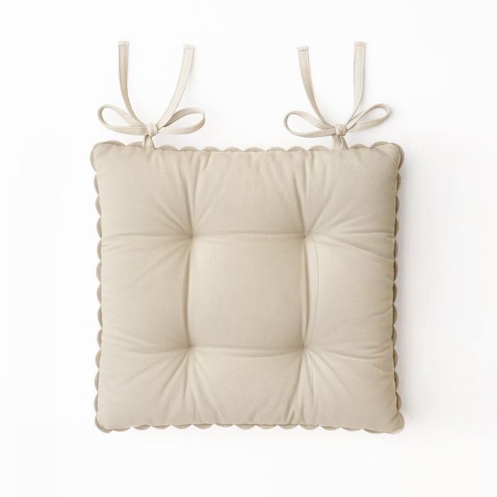 Set 2 Coprisedia India Maestri Cotonieri Home in Cotone con Fettucce 43x43 cm