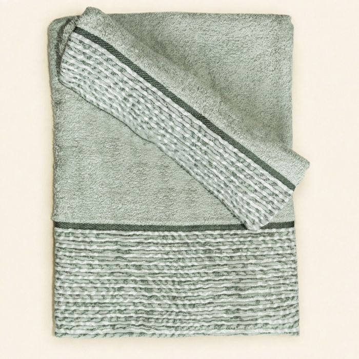 Set Asciugamani 1+1 Cordina in Cotone - Antica Tessitura Italiana
