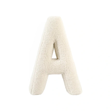 Cuscino Bouclé Lettere tessuto teddy  - Vingi